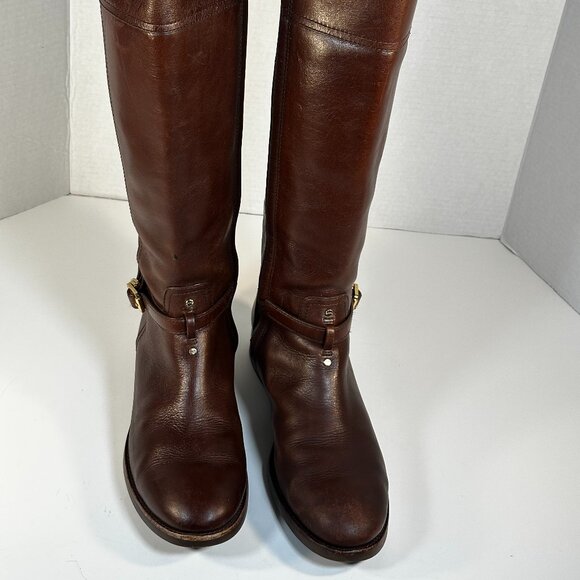Tory Burch Brown Leather Boots size 9.5 - Picture 15 of 16
